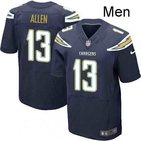 Men Nike Los Angeles Chargers 13 Keenan Allen New Elite Navy Blue Team Color NFL Jersey